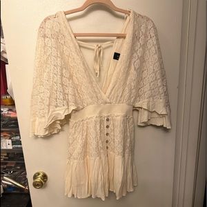 VICI crochet dress with built-in shorts. Brand new and never worn